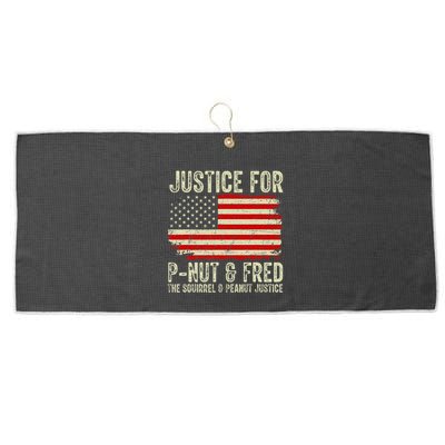 Justice For P Nut And Fred The Squirrel And Peanut Justice Large Microfiber Waffle Golf Towel