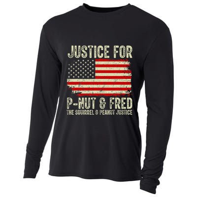 Justice For P Nut And Fred The Squirrel And Peanut Justice Cooling Performance Long Sleeve Crew