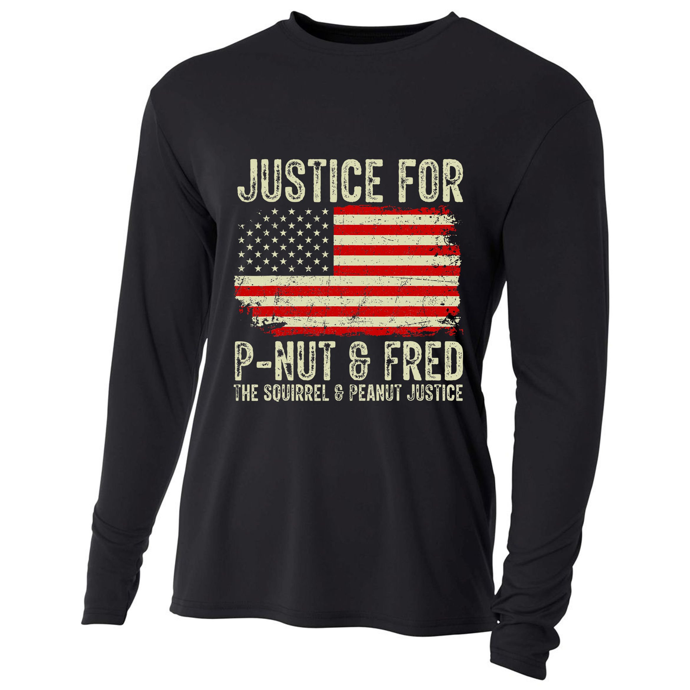 Justice For P Nut And Fred The Squirrel And Peanut Justice Cooling Performance Long Sleeve Crew