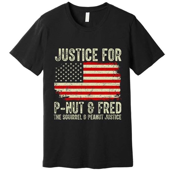 Justice For P Nut And Fred The Squirrel And Peanut Justice Premium T-Shirt