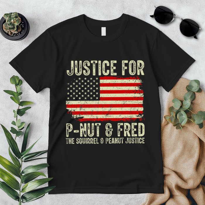 Justice For P Nut And Fred The Squirrel And Peanut Justice Premium T-Shirt