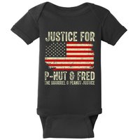 Justice For P Nut And Fred The Squirrel And Peanut Justice Baby Bodysuit