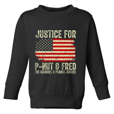 Justice For P Nut And Fred The Squirrel And Peanut Justice Toddler Sweatshirt