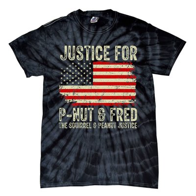 Justice For P Nut And Fred The Squirrel And Peanut Justice Tie-Dye T-Shirt