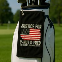 Justice For P Nut And Fred The Squirrel And Peanut Justice Golf Towel