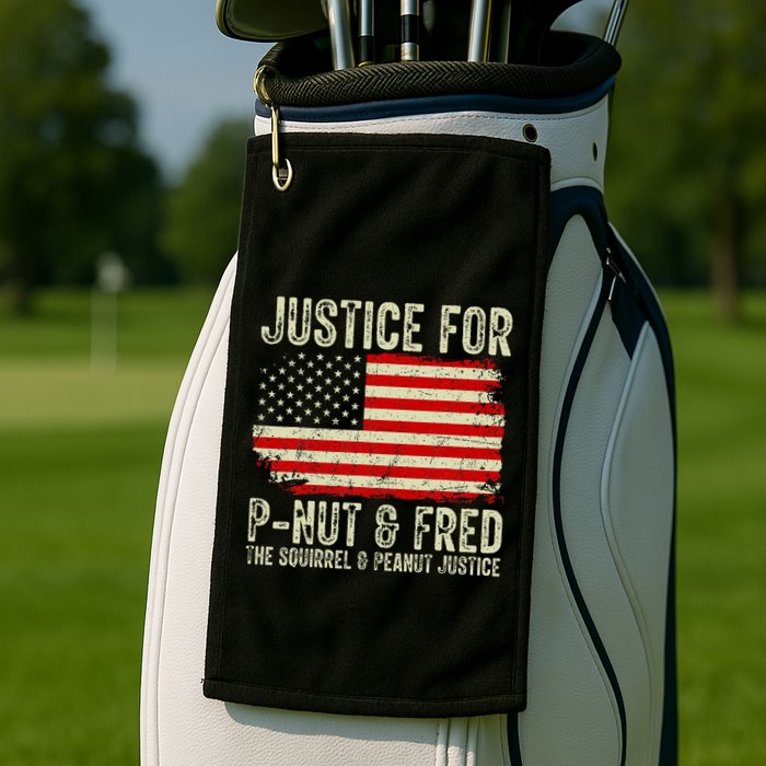 Justice For P Nut And Fred The Squirrel And Peanut Justice Golf Towel