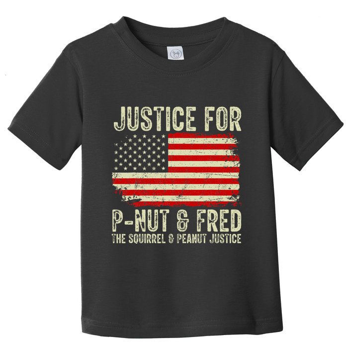 Justice For P Nut And Fred The Squirrel And Peanut Justice Toddler T-Shirt
