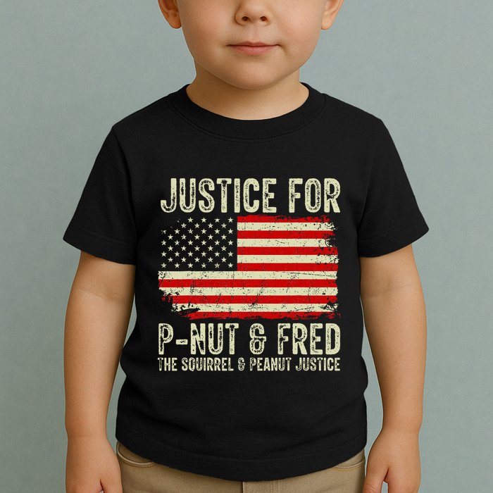 Justice For P Nut And Fred The Squirrel And Peanut Justice Toddler T-Shirt