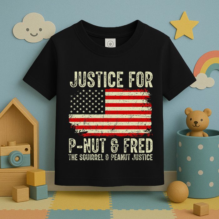 Justice For P Nut And Fred The Squirrel And Peanut Justice Toddler T-Shirt