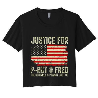Justice For P Nut And Fred The Squirrel And Peanut Justice Crop Top
