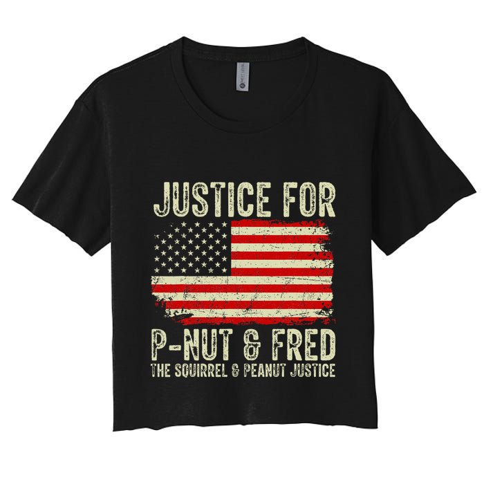 Justice For P Nut And Fred The Squirrel And Peanut Justice Crop Top