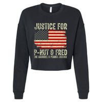 Justice For P Nut And Fred The Squirrel And Peanut Justice Cropped Pullover Crew