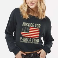 Justice For P Nut And Fred The Squirrel And Peanut Justice Cropped Pullover Crew