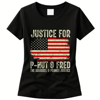 Justice For P Nut And Fred The Squirrel And Peanut Justice Womens T-Shirt