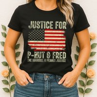 Justice For P Nut And Fred The Squirrel And Peanut Justice Womens T-Shirt