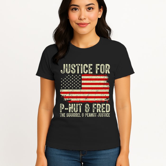 Justice For P Nut And Fred The Squirrel And Peanut Justice Womens T-Shirt