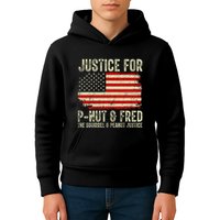 Justice For P Nut And Fred The Squirrel And Peanut Justice Kids Hoodie