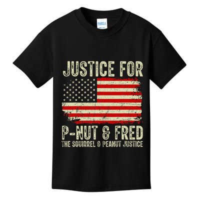 Justice For P Nut And Fred The Squirrel And Peanut Justice Kids T-Shirt