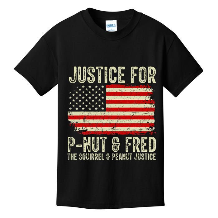Justice For P Nut And Fred The Squirrel And Peanut Justice Kids T-Shirt