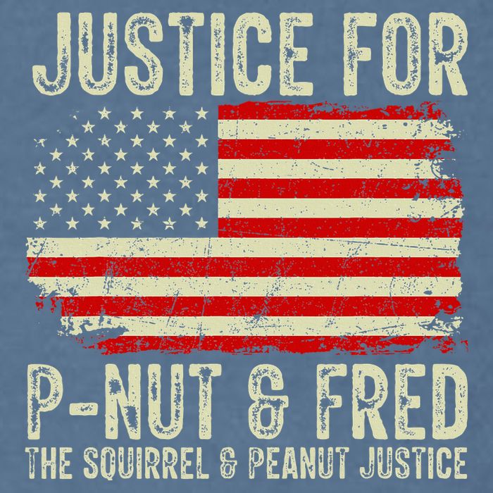 Justice For P Nut And Fred The Squirrel And Peanut Justice Garment-Dyed Sweatshirt