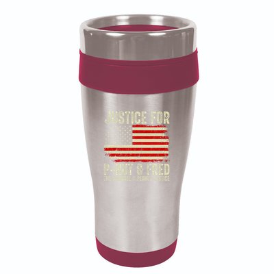 Justice For P Nut And Fred The Squirrel And Peanut Justice 16oz Travel Tumbler