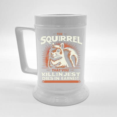 Justice For Peanut The Squirrel Funny Vintage Design Beer Stein