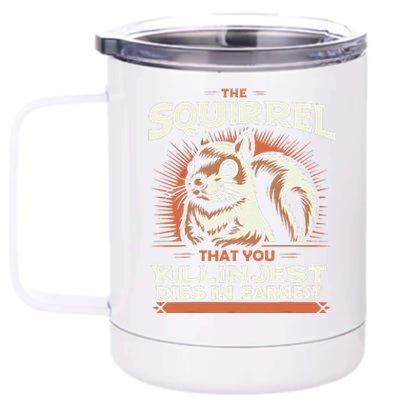 Justice For Peanut The Squirrel Funny Vintage Design 12 oz Stainless Steel Tumbler Cup