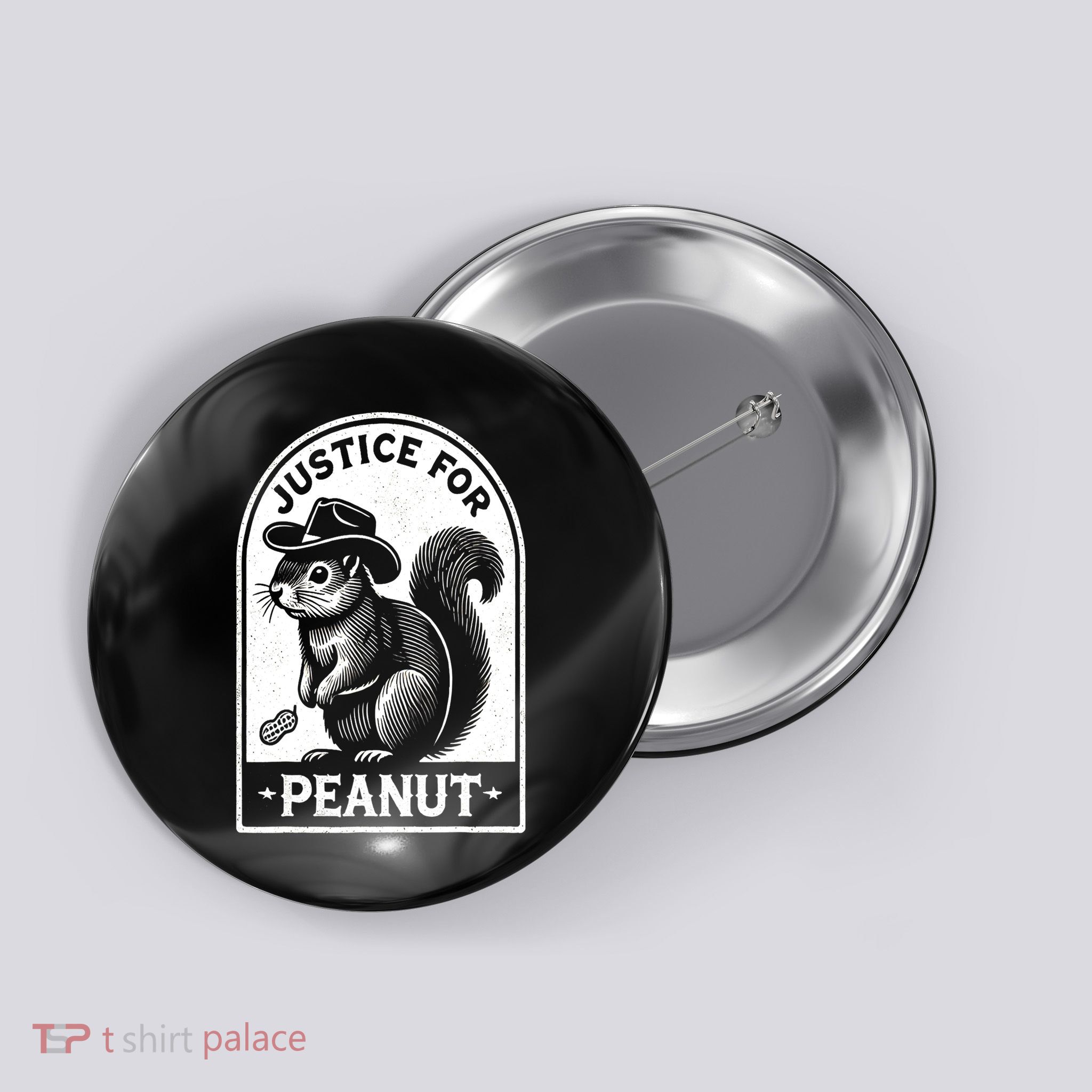 Justice For Peanut The Squirrel Funny Wanted Peanut Squirrel Gift Button