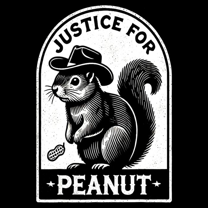 Justice For Peanut The Squirrel Funny Wanted Peanut Squirrel Gift Button