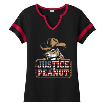 Justice For Peanut The Squirrel Peanut Squirrel Ladies Halftime Notch Neck Tee