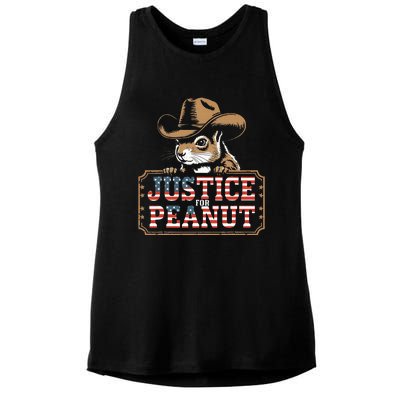 Justice For Peanut The Squirrel Peanut Squirrel Ladies PosiCharge Tri-Blend Wicking Tank