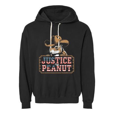 Justice For Peanut The Squirrel Peanut Squirrel Garment-Dyed Fleece Hoodie