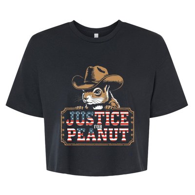 Justice For Peanut The Squirrel Peanut Squirrel Bella+Canvas Jersey Crop Tee