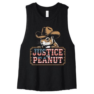 Justice For Peanut The Squirrel Peanut Squirrel Women's Racerback Cropped Tank