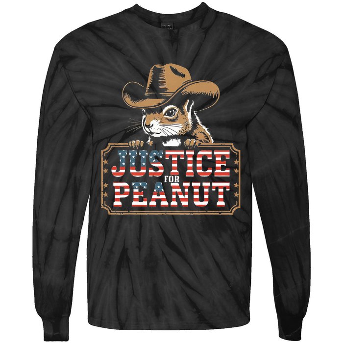 Justice For Peanut The Squirrel Peanut Squirrel Tie-Dye Long Sleeve Shirt