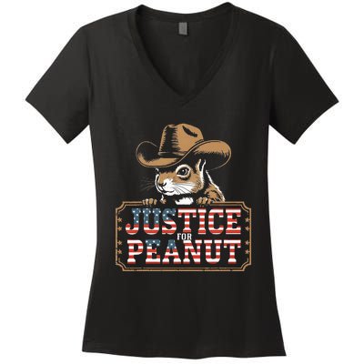 Justice For Peanut The Squirrel Peanut Squirrel Women's V-Neck T-Shirt