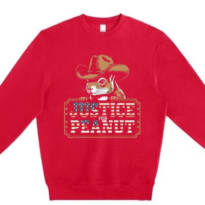 Justice For Peanut The Squirrel Peanut Squirrel Premium Crewneck Sweatshirt