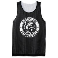 Justice For Peanut & Fred Cute Squirrel Cowboy Hat Racoon Mesh Reversible Basketball Jersey Tank