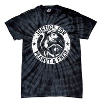 Justice For Peanut & Fred Cute Squirrel Cowboy Hat Racoon Tie-Dye T-Shirt