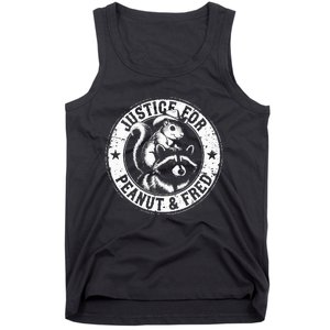 Justice For Peanut & Fred Cute Squirrel Cowboy Hat Racoon Tank Top