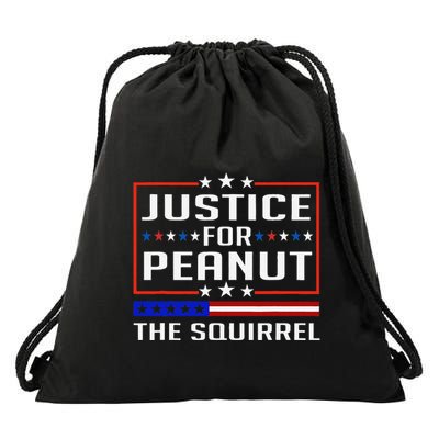 Justice For Peanut The Squirrel Peanut Squirrel Drawstring Bag