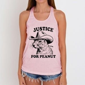 Justice For Peanut The Squirrel Peanut Squirrel Women's Knotted Racerback Tank