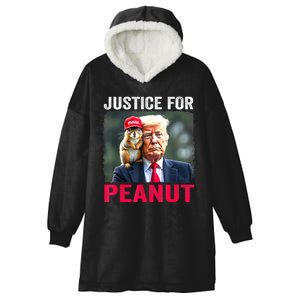 Justice For Peanut The Squirrel Trump 2024 Gift Hooded Wearable Blanket