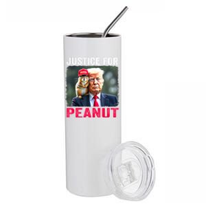 Justice For Peanut The Squirrel Trump 2024 Gift Stainless Steel Tumbler