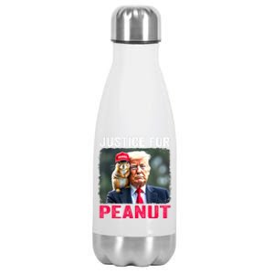 Justice For Peanut The Squirrel Trump 2024 Gift Stainless Steel Insulated Water Bottle