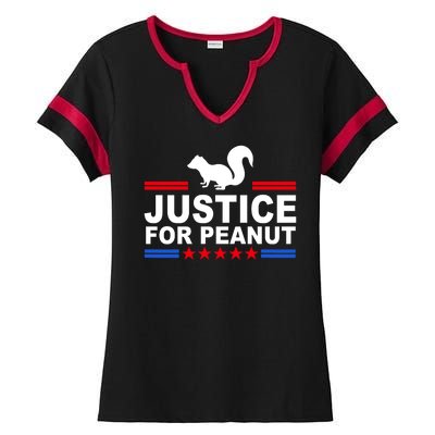 Justice For Peanut The Squirrel 2024 Ladies Halftime Notch Neck Tee