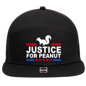 Justice For Peanut The Squirrel 2024 7 Panel Mesh Trucker Snapback Hat