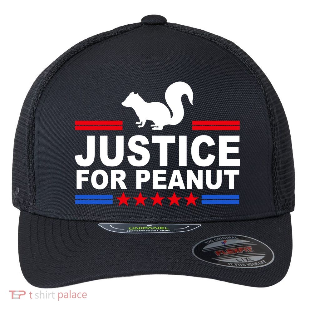 Justice For Peanut The Squirrel 2024 Flexfit Unipanel Trucker Cap