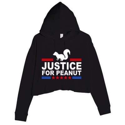 Justice For Peanut The Squirrel 2024 Crop Fleece Hoodie