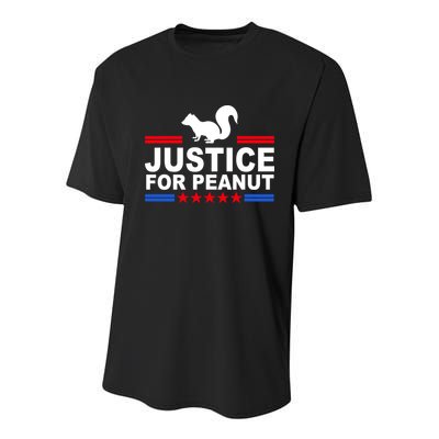 Justice For Peanut The Squirrel 2024 Youth Performance Sprint T-Shirt